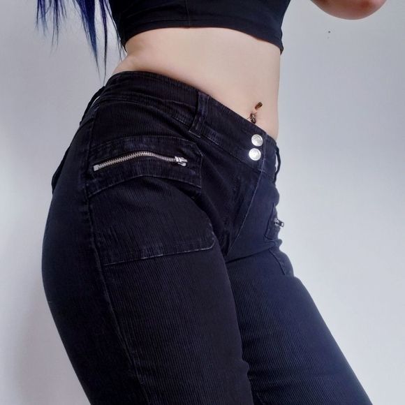 Illegal Black Corduroy Capris Jeans - Picture 7 of 16